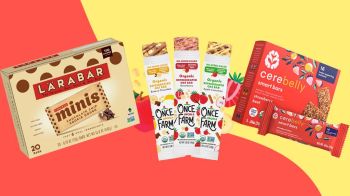 Three of the best snack bars for kids, Larabar, Cerebelly, and Once Upon A Farm