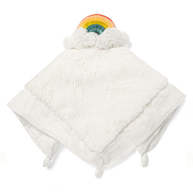 Lucy Darling's Little Rainbow Lovey Blanket is a great option for a lovey for baby