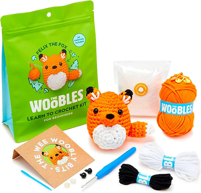 The Woobles Beginner Crrochet Kit is one of the best stocking stuffers for adults