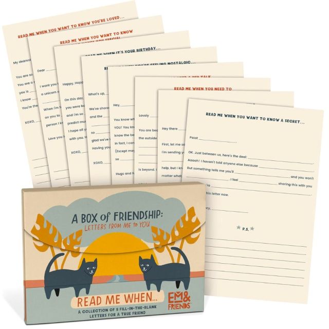 box of friendship notes