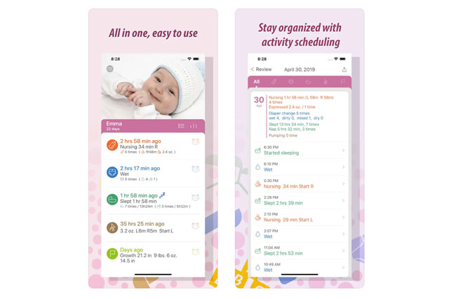 Shops app to track newborn feedings