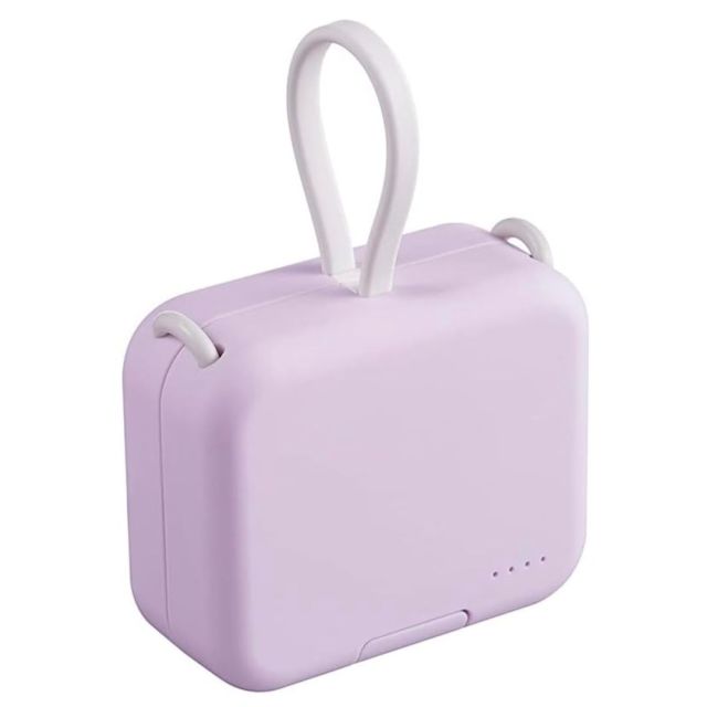 light purple portable charger