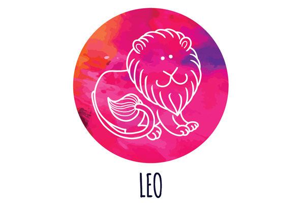 Leo illustration of a lion for a story on baby astrology