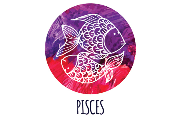 Pisces illustration of two fish for a story on baby astrology