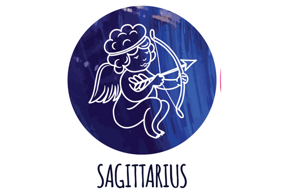 Sagittarius illustration of an archer for a story on baby astrology