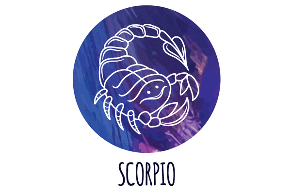 Scorpio illustration of a scorpion for a story on baby astrology