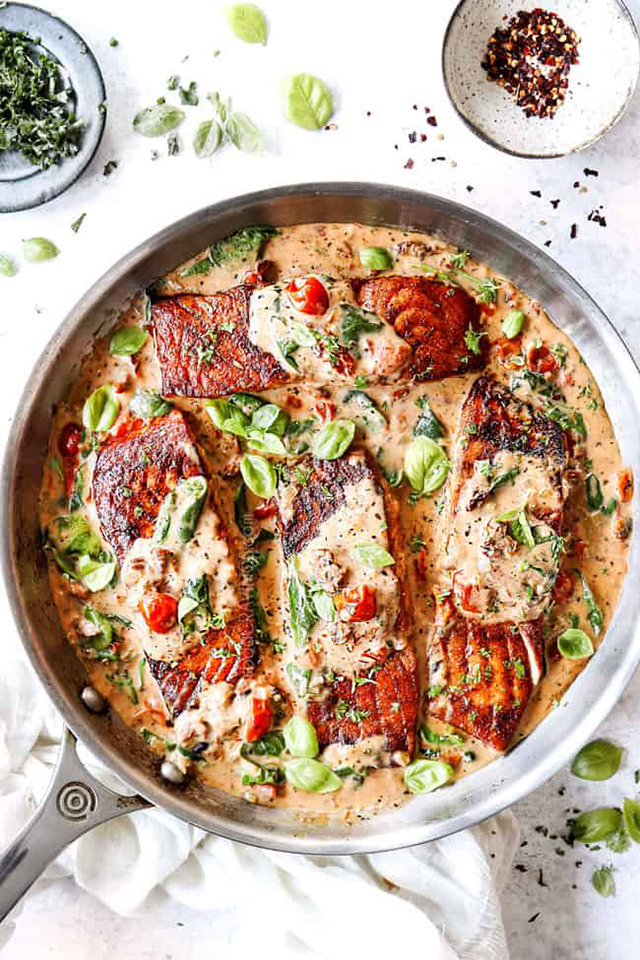 tuscan salmon from carlsbad cravings is one of the best salmon meal ideas