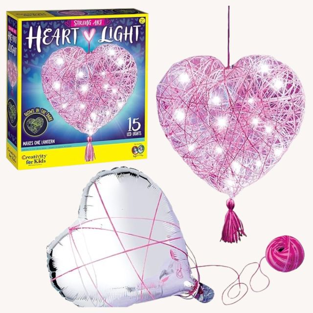 heart-shaped string light craft