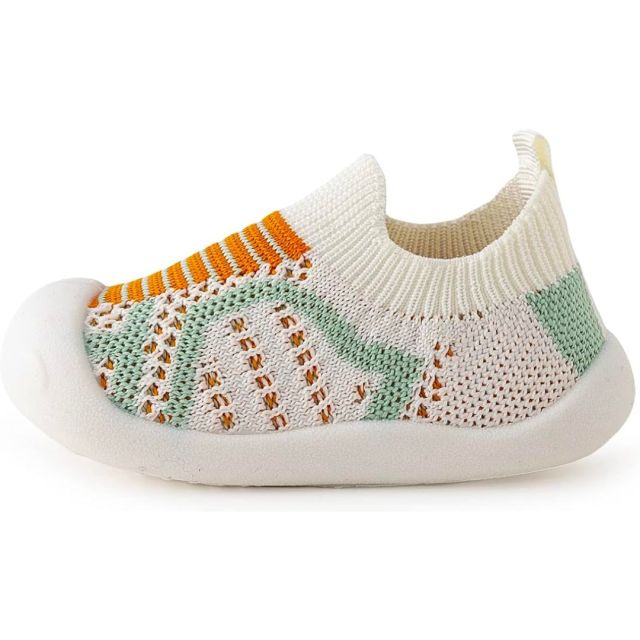 off-white baby sock-shoe combination