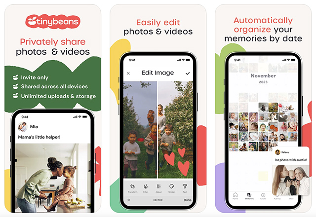 Tinybeans photo sharing app is one of the best apps for moms