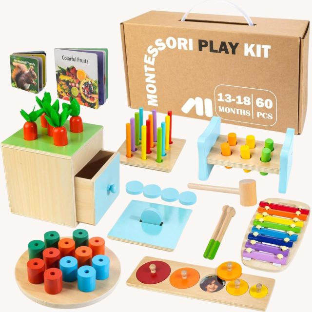 set of Montessori toys for toddlers