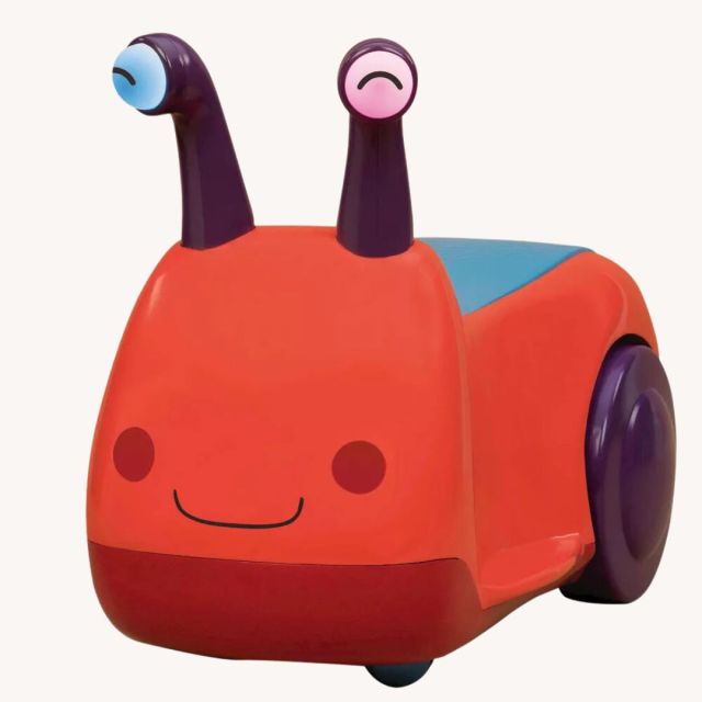 red snail toddler ride-on toy