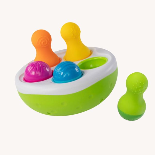 a set of wobbly pins toddle toy
