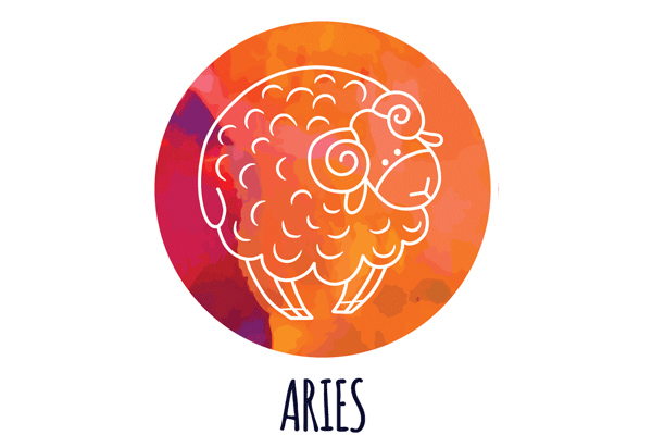 A symbol for Aries, one of the 12 sun signs