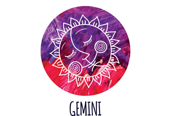 A symbol for Gemini, one of the 12 sun signs