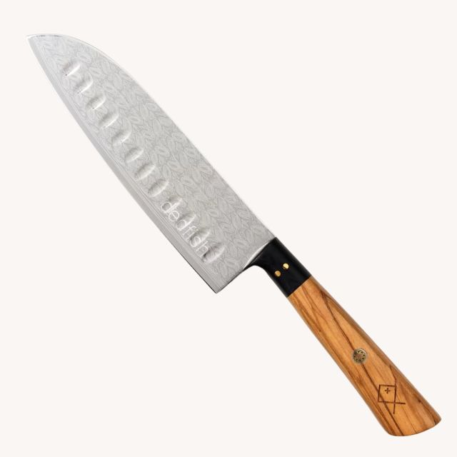 steel knife with wooden handle