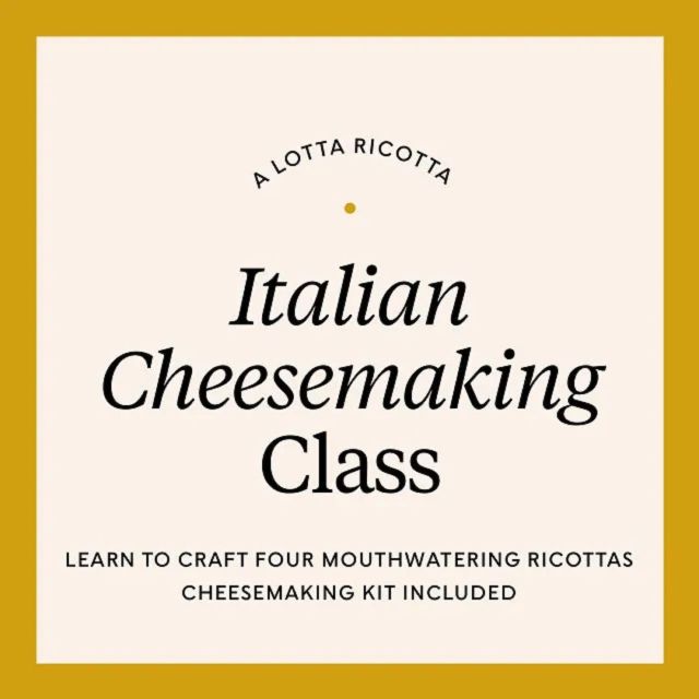 italian cheesemaking class certificate