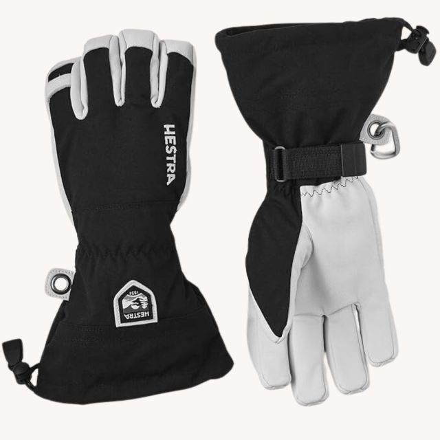 black ski gloves