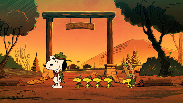 production still of Camp Snoopy, one of the best TV shows for tweens