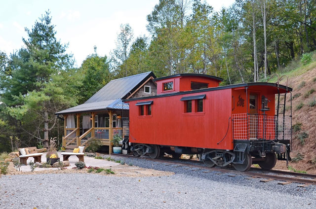 Airbnb train caboose