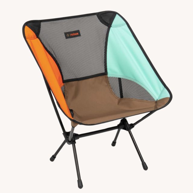 green and orange camping chair