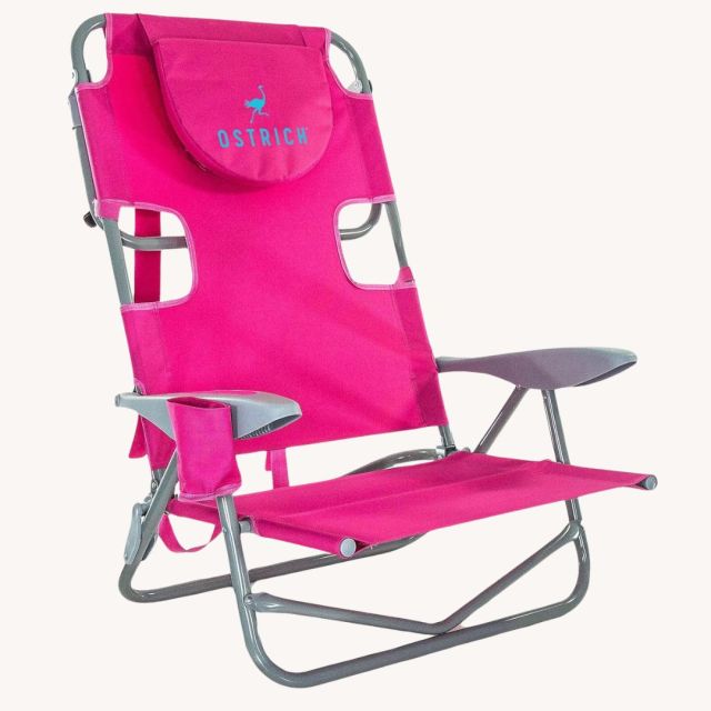 pink beach chair