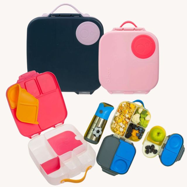 assortment of b.box lunch boxes