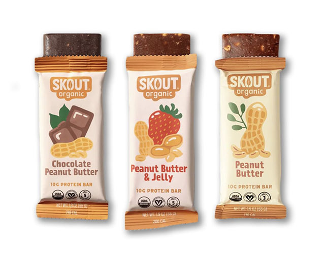 Skout Organic Peanut Butter Protein Bars are one of the best options for breakfast on the go