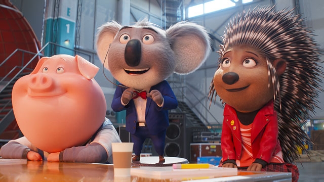 production still from Sing, a good pick for a toddler movie marathon
