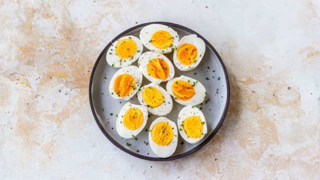 a picture of hard boiled eggs, one of the unique things to make in air fryer