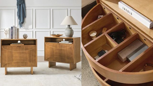 two bedside tables