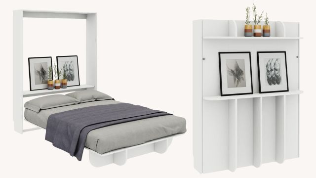 white murphy bed