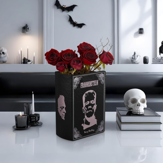 Amazon Halloween Decorations Frankenstein Book Vase