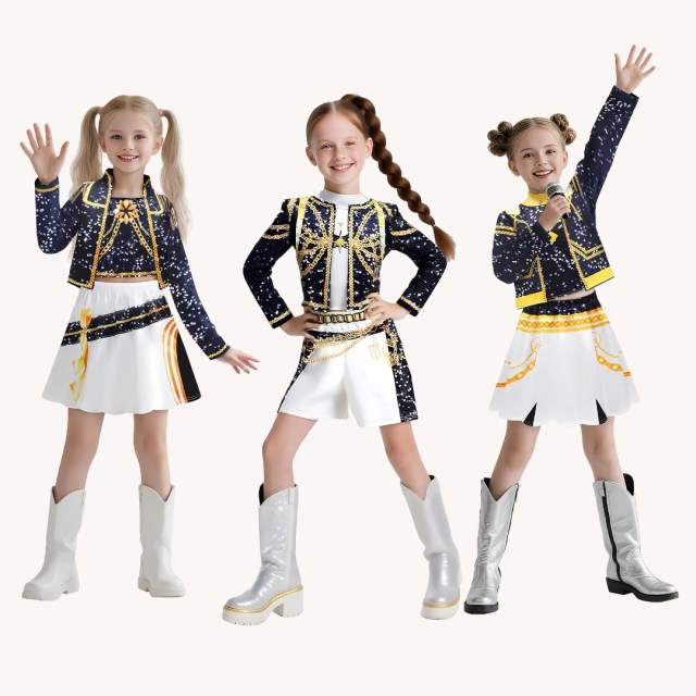 Kids Halloween Costumes Kpop Demon Hunters Stage Costumes HUNTR/X