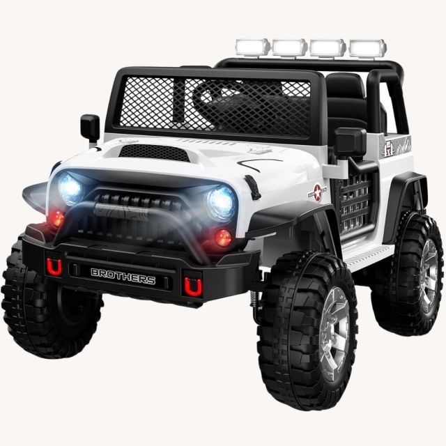 white ride on jeep for kids