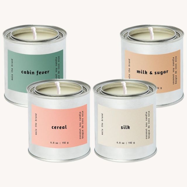 set of three artisan candles