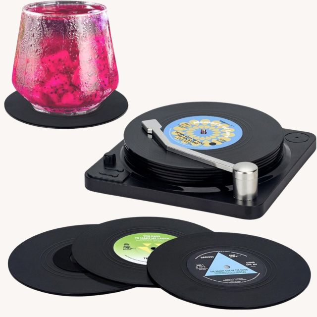 vinyl record coasters