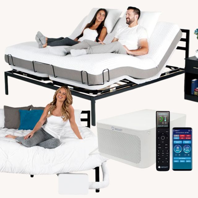 adjustable bed and mattress cooling system