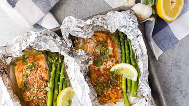 salmon foil packet meal