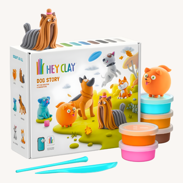 Valentine's Day Gifts for KIds hey clay dog story kit