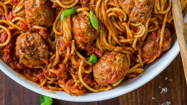 spaghetti and meatballs