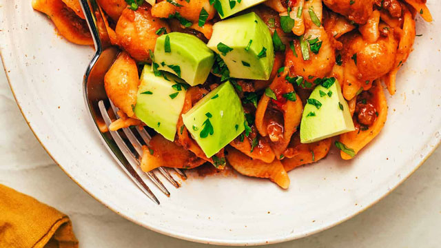 a picture of one pot cheesy taco pasta