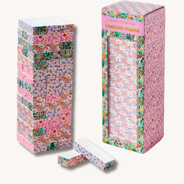 Easter Basket Fillers floral tumbling tower