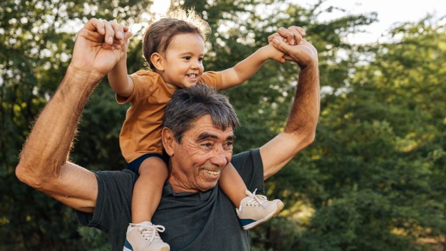 grandparents love giving grandkids piggyback rides