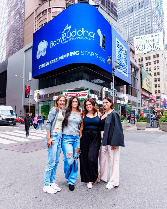 Pumping in Public BabyBuddha Times Square Billboard