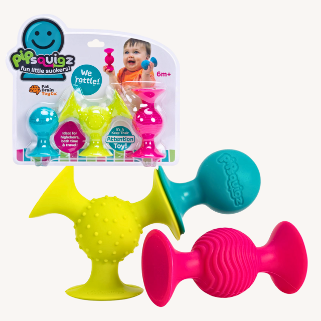 Best Amazon Stocking Stuffers Fat Brain Toys pipSquigz Rattle Suction Cup Toy