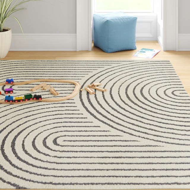 Kids Rugs Neutral Rainbow Rug