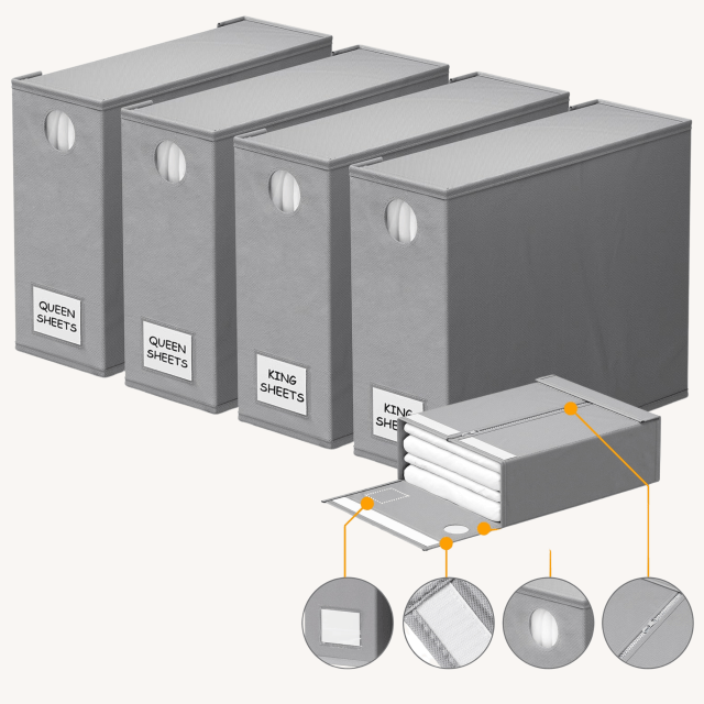 Small Storage Solutions closet sheet organizers