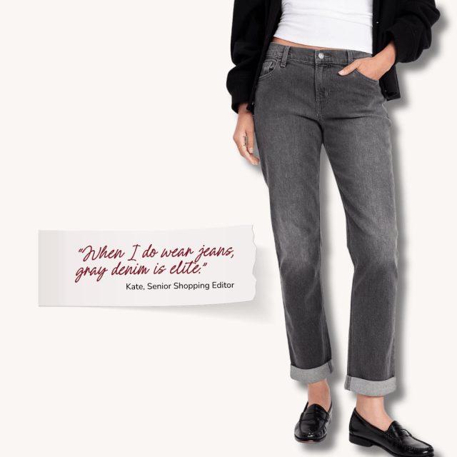 Fall wardrobe staples gray old navy jeans